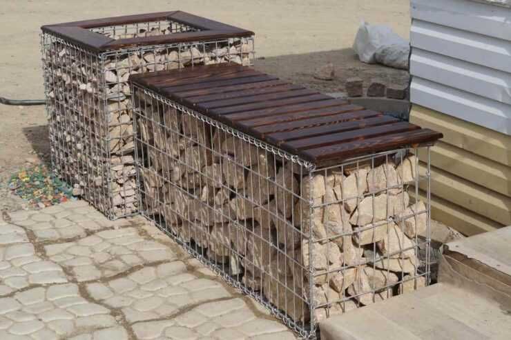 Белый и бежевый камень для габионов. Премиум декор для вашего участка!