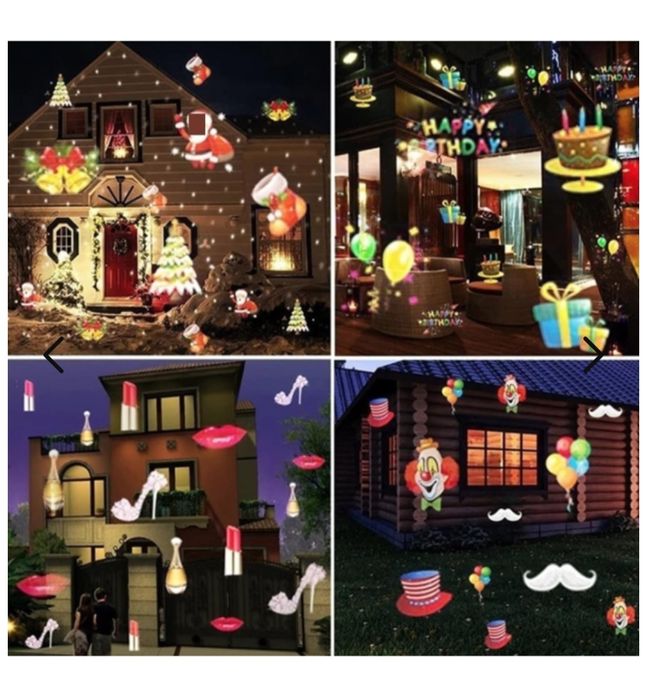 Proiector laser Led rotativ cu tematica de craciun LY