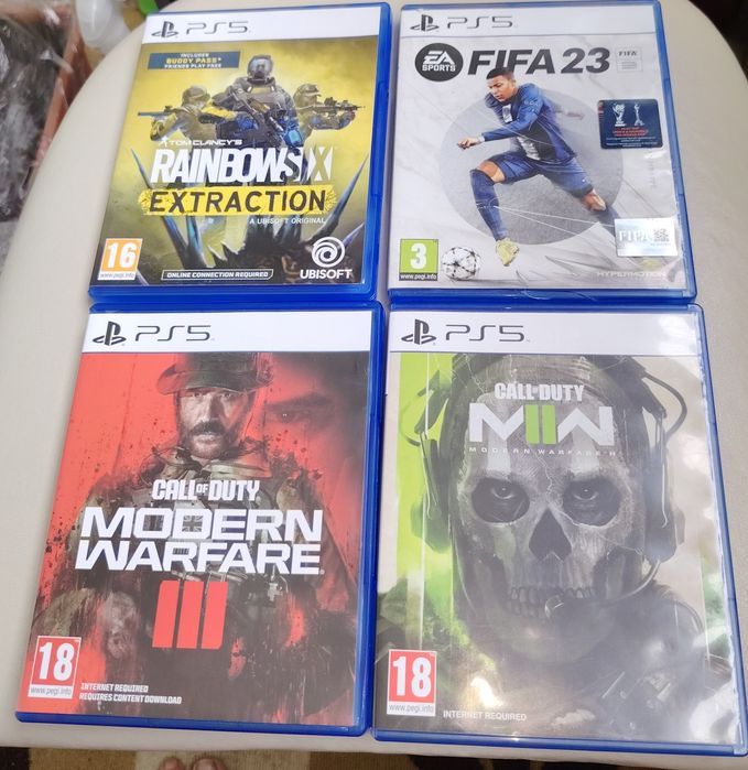 Ps5  fifa23 rainbow six call of duty