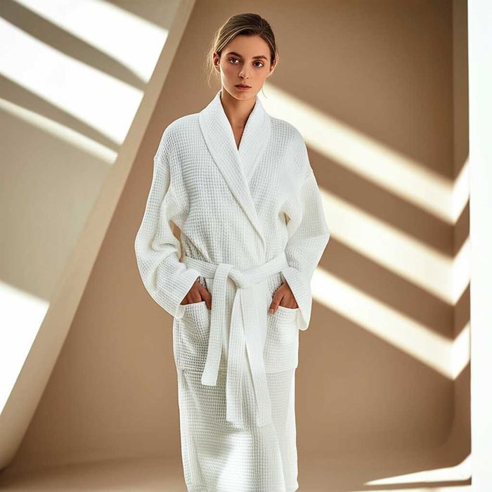 Халат 100% хлопок — для душа, бани и дома
