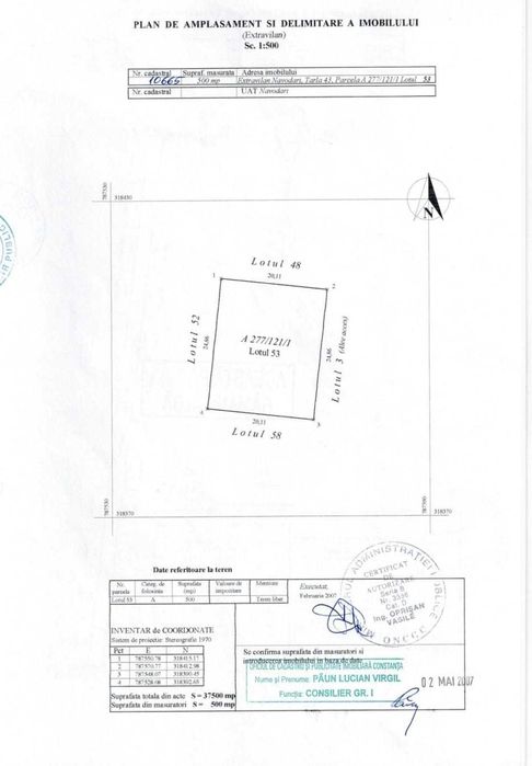 Teren 500 mp de vânzare- Năvodari