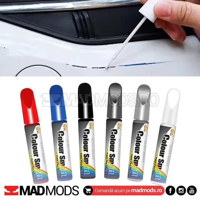 Stift vopsea cu pensula corectie reparatie zgarieturi ciupituri