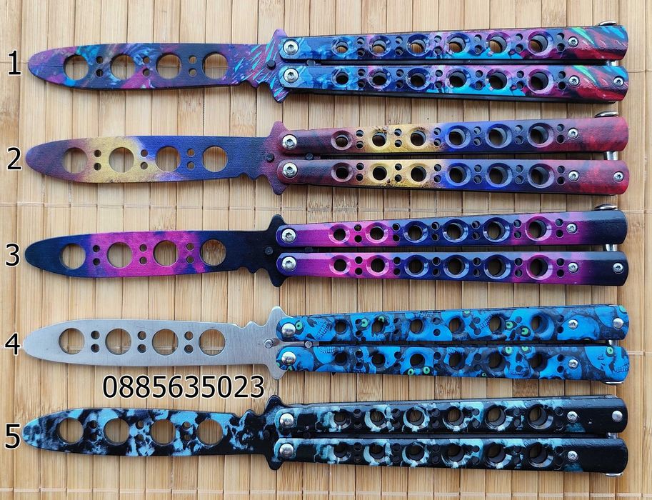 Тренировъчен нож пеперуда / цветове /