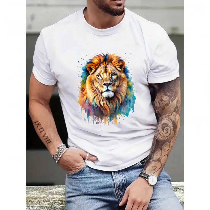 Тениска - акварелен лъв