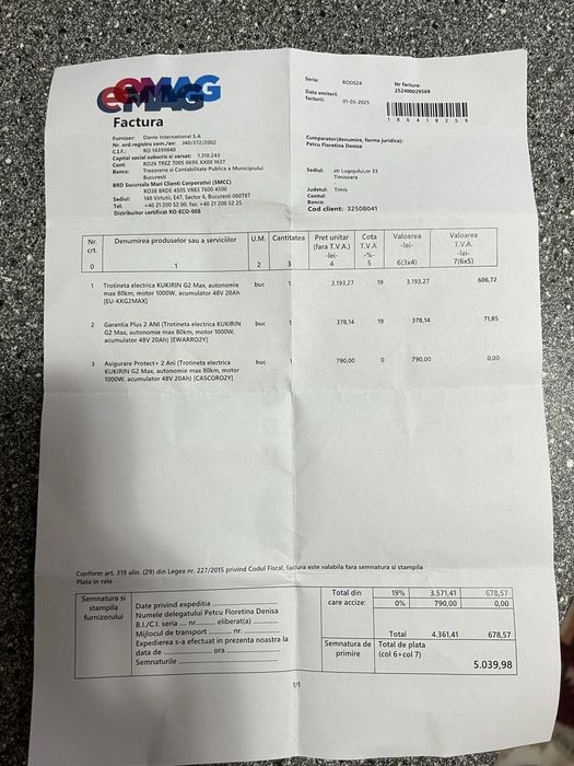 Vand trotineta electrica  KUKiRiN G2 MAx