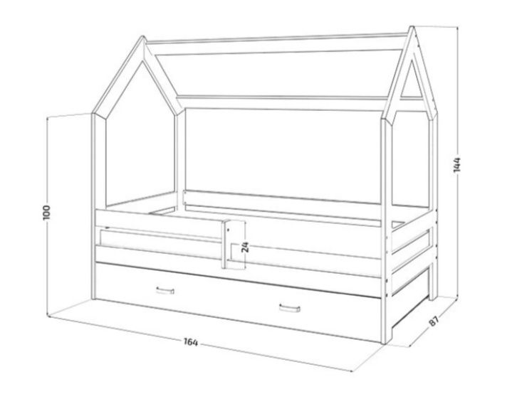 Pătuț în formă de casă