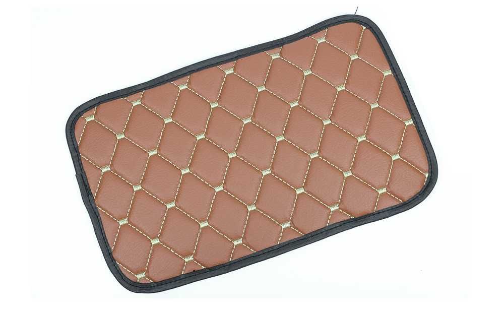 Подлакътник протектор – кожен, капитониран (кафяв с бежов конец)