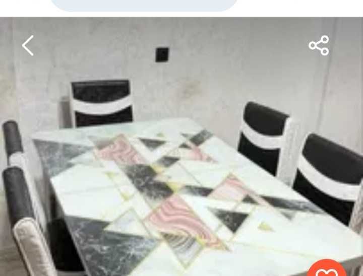 Стол и стулья 6 штук