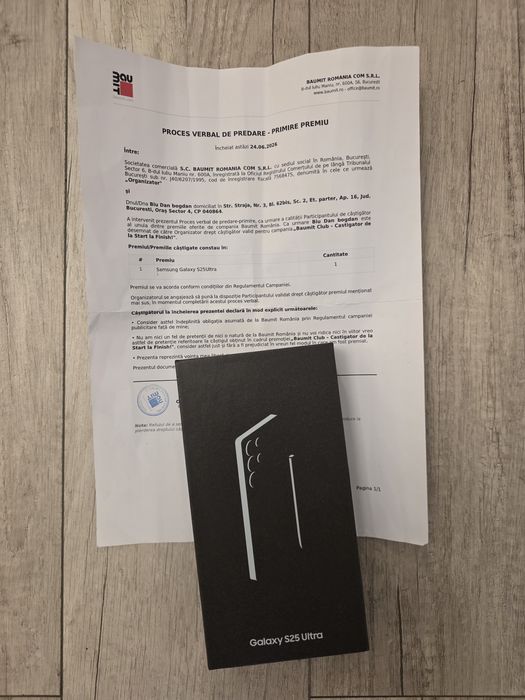 Samsung s25 Ultra Titanium Black 256Gb NOU Sigilat Acte 2 ANI GARANȚIE