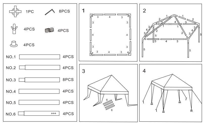 Палатка, шатёр с москитной сеткой