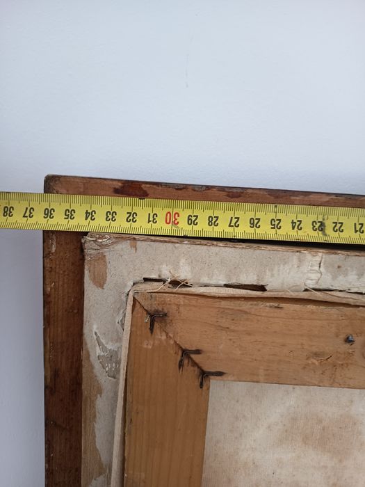 Tablou Autentic Peisaj Oraș European Pictat Și Semnat Rama Lemn