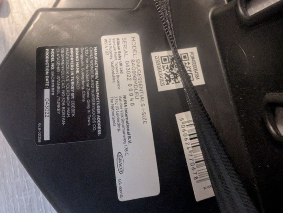 Scoica auto Graco SnugEssential i-Size + Baza isofix