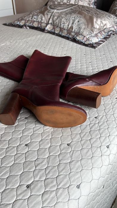 Кожаные сапоги Massimo Dutti