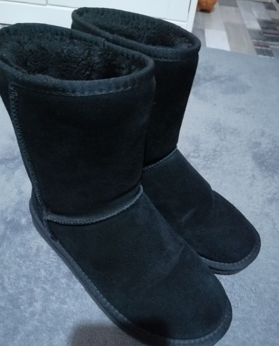 Ghete tip UGG din piele naturală întoarsă cu blană