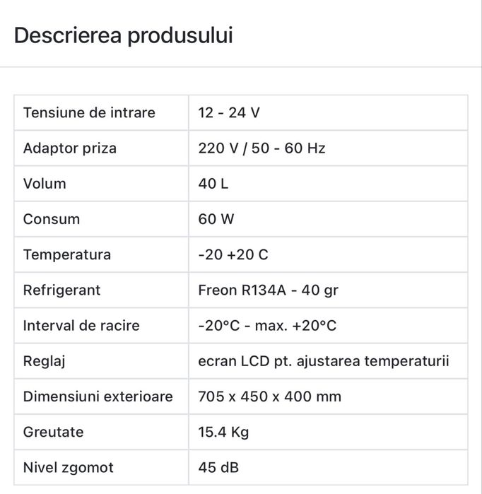Frigider auto cu compresor