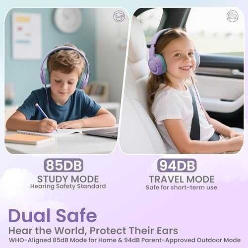 Нови Детски over-ear слушалки Acer HK03 за таблет училище пътване сгъваеми с лимит на звука