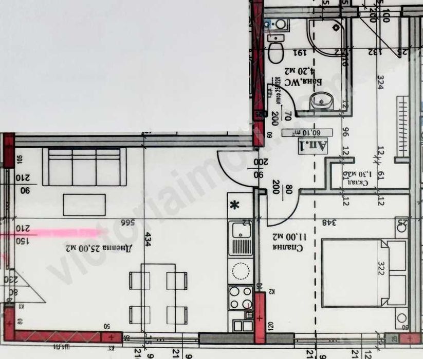 Продава се Двустаен апартамент в Велико Търново, Картала - 70 кв.м за 1118 €/кв.м - Снимка #1