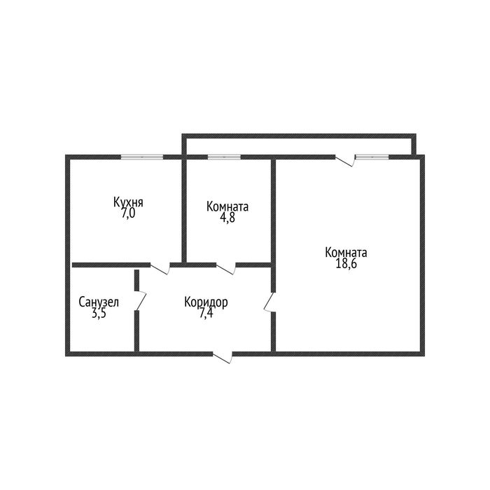 Продам 2-х ком КСК срочно