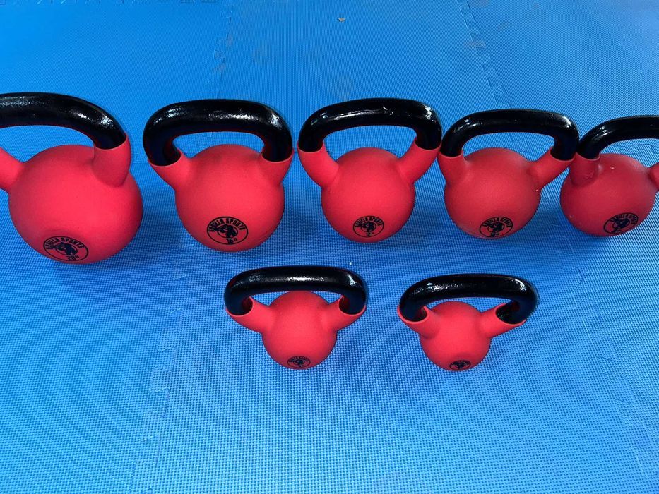 Pachet 73 kg kettlebell fier cauciucat :  20+16+14+12+10+8+4+3 KG