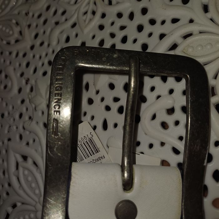 Curea piele alba piele jack& jones