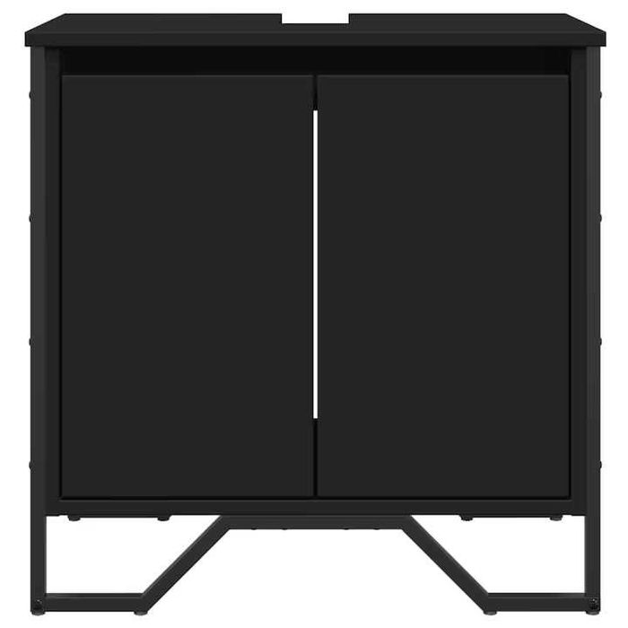 Dulap pentru chiuveta baie vidaXL negru 60x35x60 cm lemn prelucrat KIKA IKEA THE HOME Mobexpert Exotique Bathroom Black Premium Lux MDF House Casa