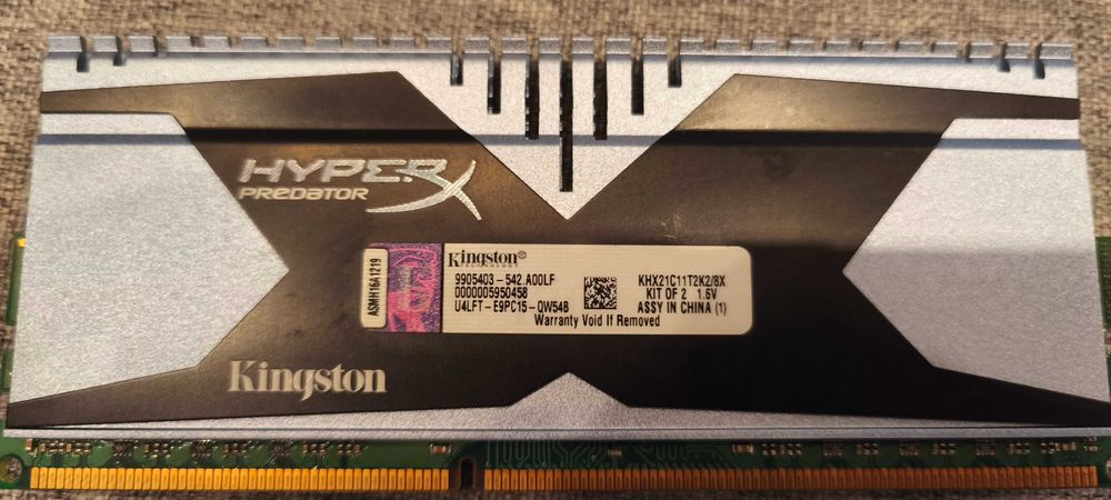 Kingston 2×4gb khx21c11t2k2/8x DDR3-2133 mhz PC3-17000 CL11