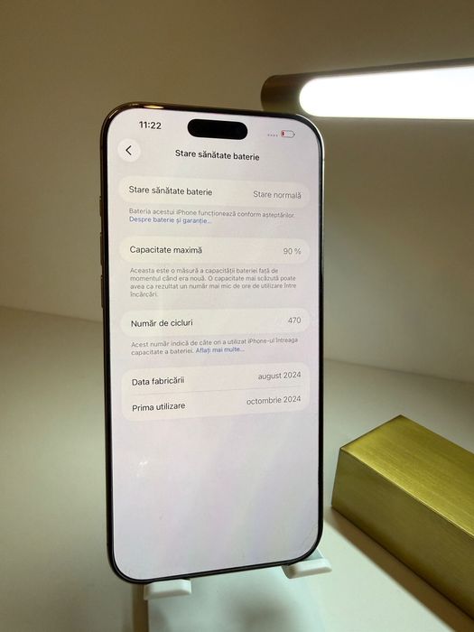 Iphone 16 pro max / 256 GB / 90% / Cutie + Incarcator