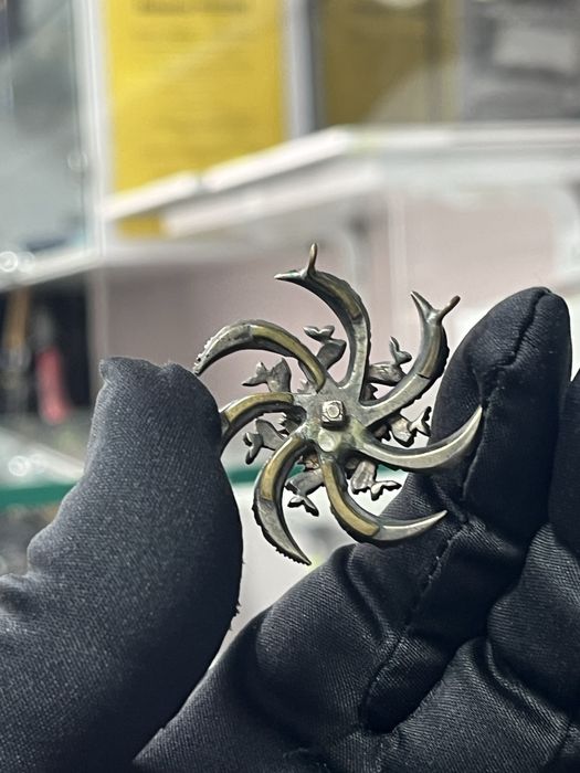 Античен османски медальон от 19-ти век с диаманти (8K злато)