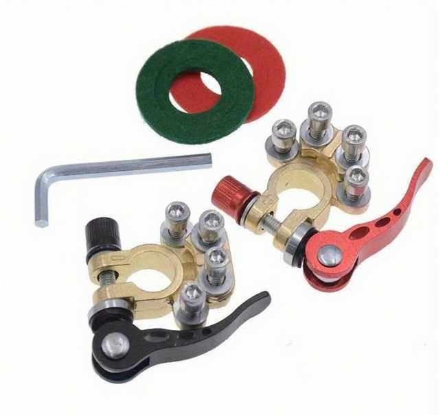 Клеми за акумулатор комплект, 2бр и скоби за бързо освобождаване