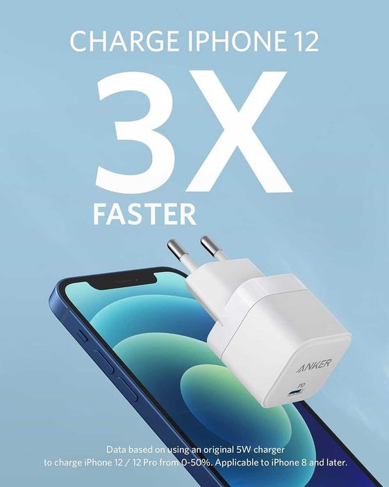 Anker PowerPort III 20W USB-C зарядно за стена