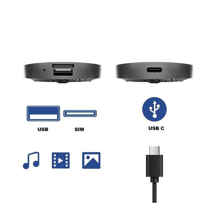 Modul auto AI Box Android 13, 2+32, Wireless CarPlay si Android Auto