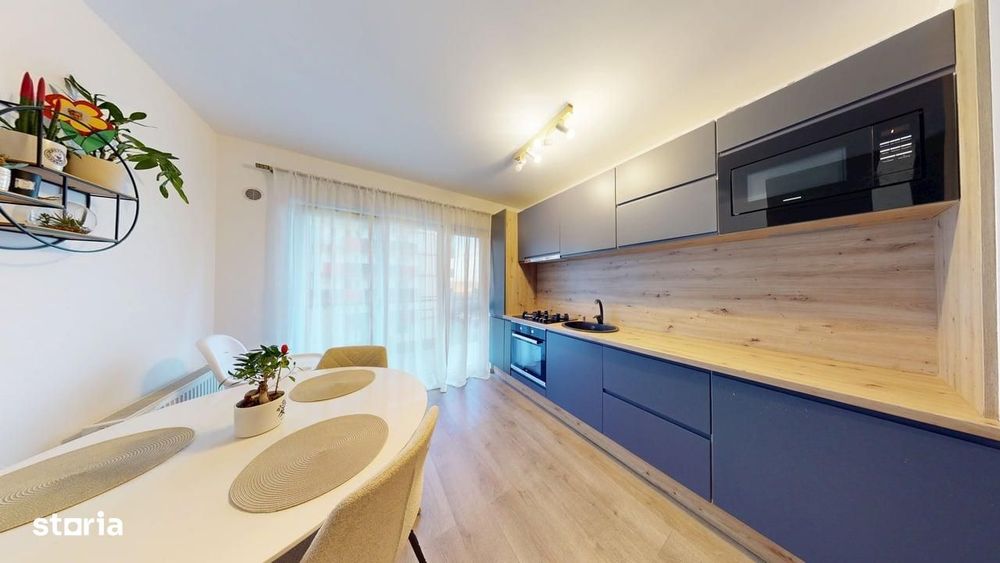 Apartament 3 camere, balcon mare, complet mobilat si utilat