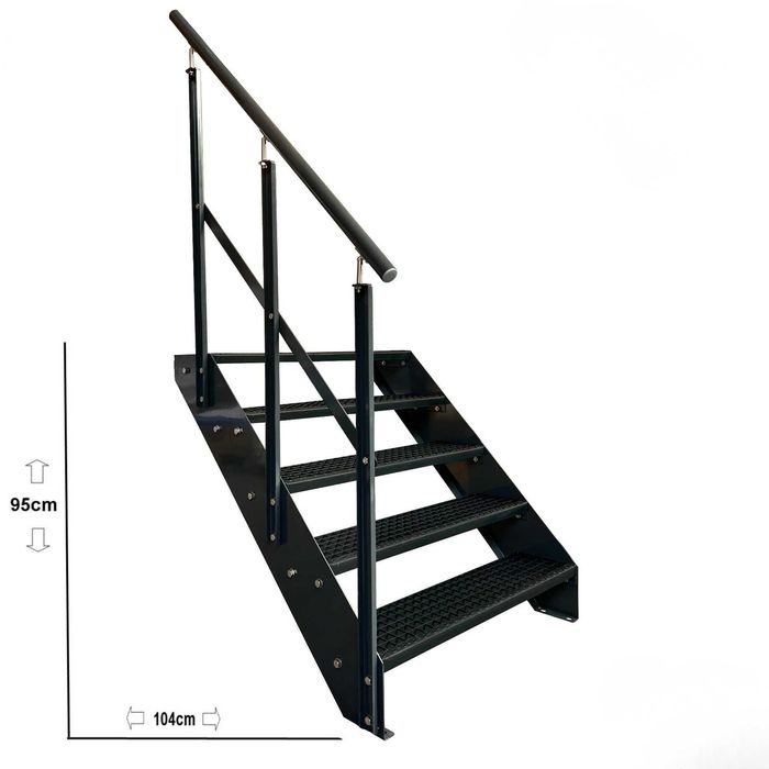 Метално стълбище 5 стъпала | Външни стълби | Поцинковано