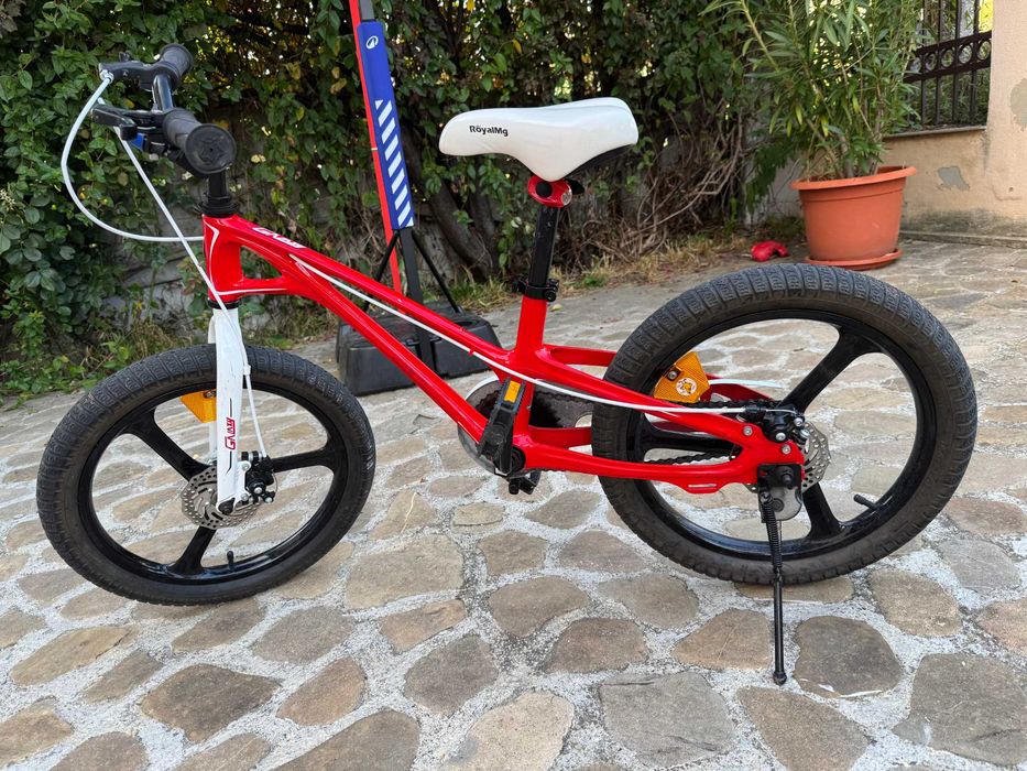 Bicicletă copii RoyalBaby Galaxy Fleet 18" magneziu, frâne pe disc
