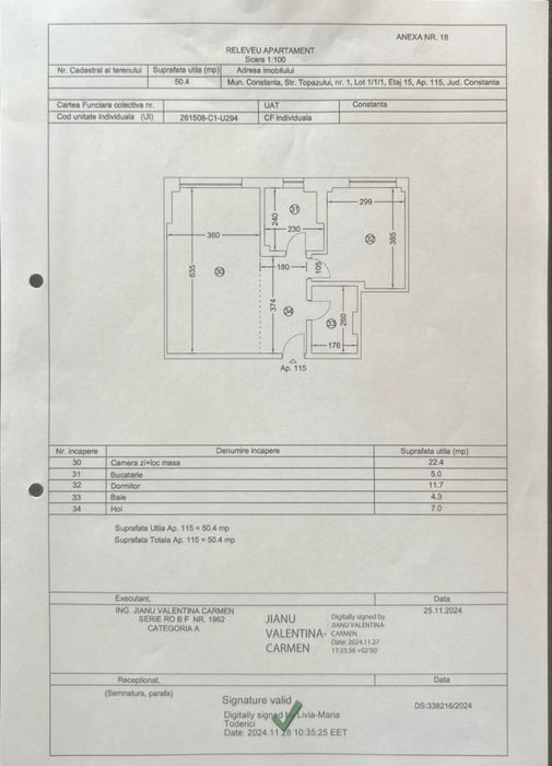 Apartament 2 cam + parcare Tomis Tower
