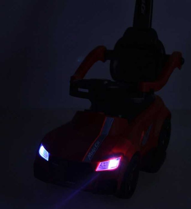 Детска кола за бутане - буталка с родителски контрол светлини и звуци