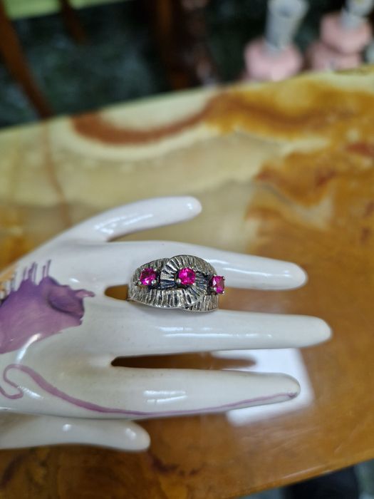 Превъзходен антикварен френски сребърен пръстен