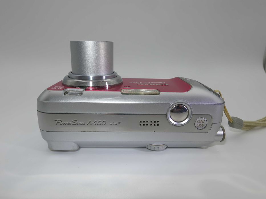 Canon A460 розова дигитална камера, компактен цифров фотоапарат, комплект с карта памет, работи отлично