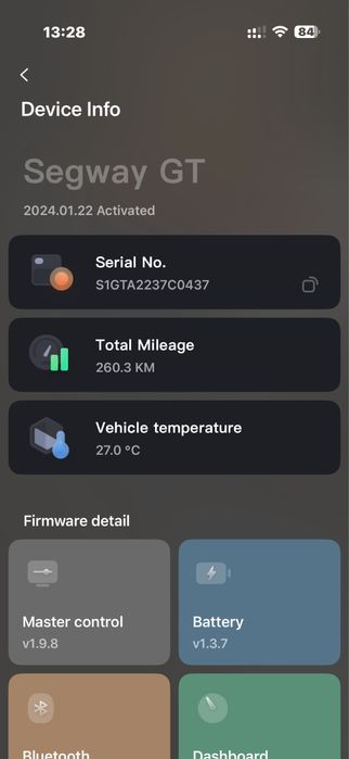 Trotineta el. Segway Scooter GT2P , doar 260 km !!