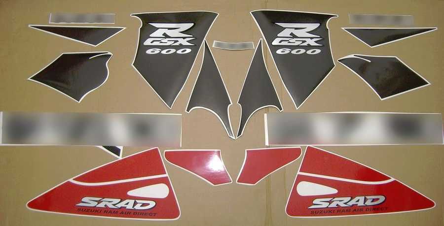 Стикери Сузуки GSXR 600 Srad 1996г.-1999г. лепенки Suzuki срад 1997