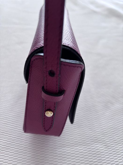 Geanta Musette piele naturala rosie