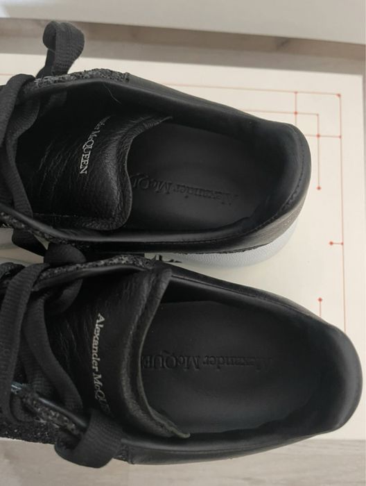 Alexander McQueen Black Glitter Laceup