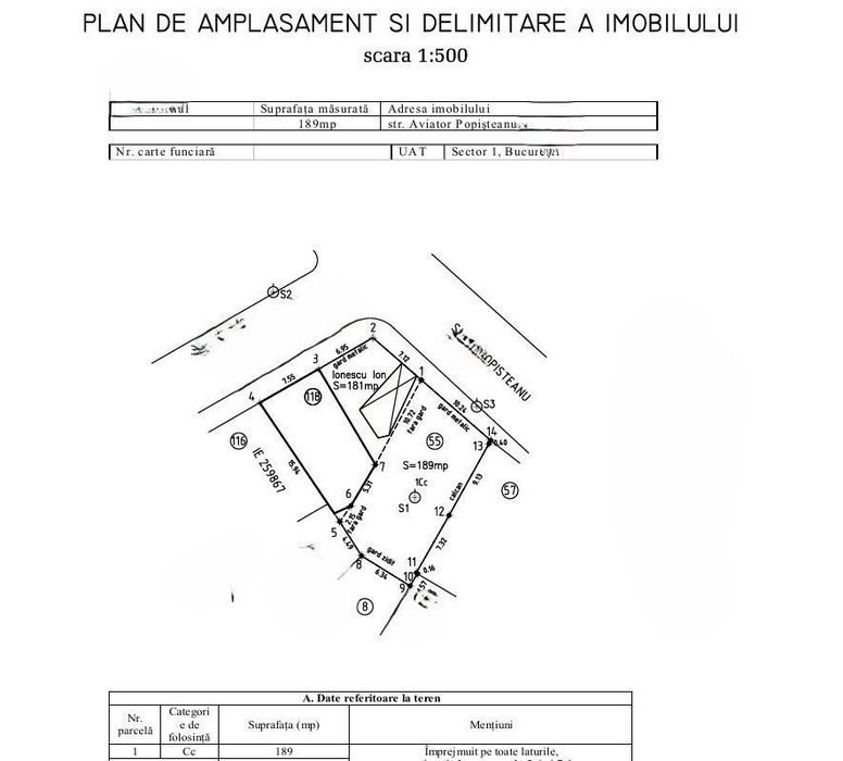 Teren intravilan 189 mp | Domenii | Expozitiei