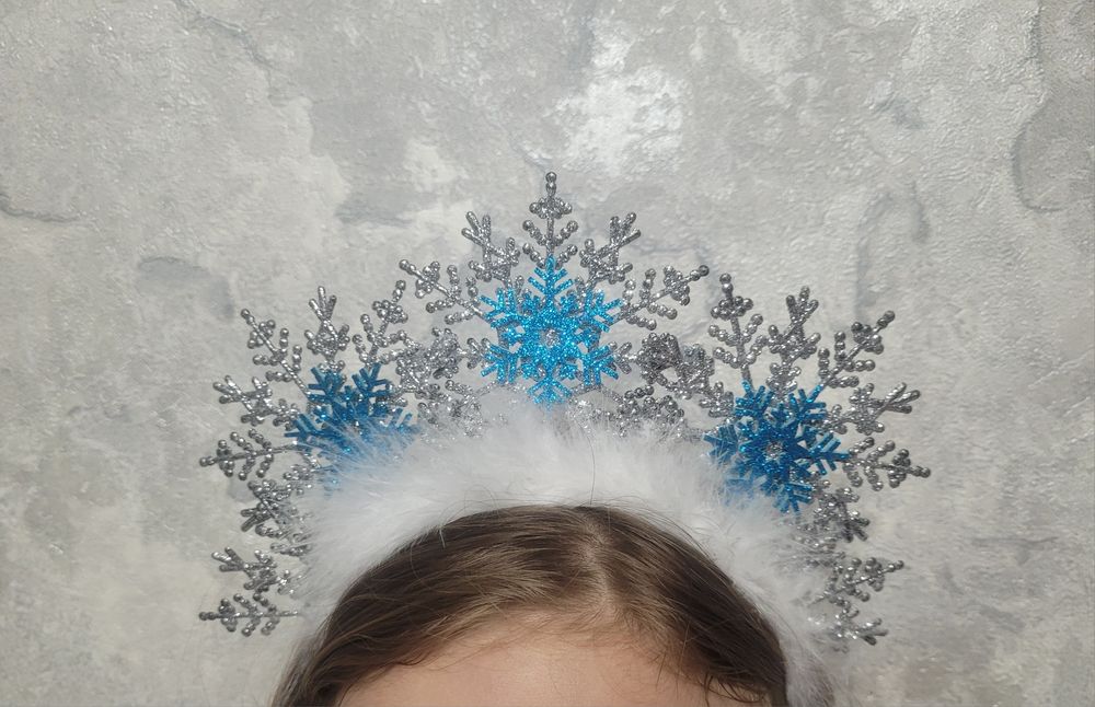 Ободок снежинки   ручной работы