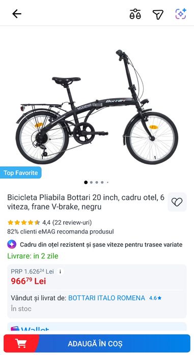 Bicicleta pliabila Bottari Modena
