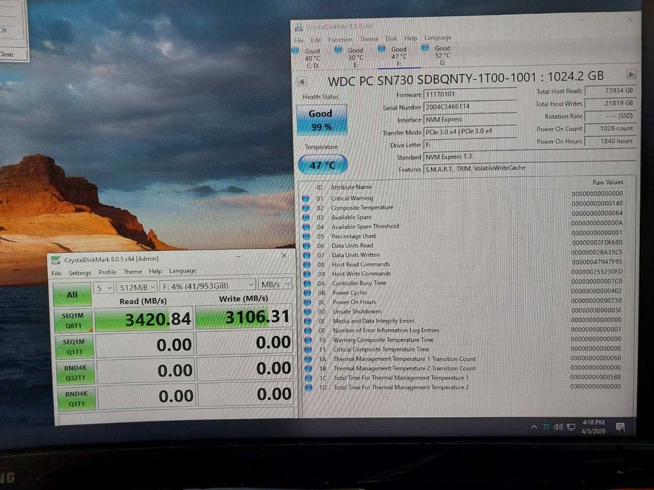 1TB M.2 NVMe - Western Digital SN730, Micron 2200S, Corsair MP510