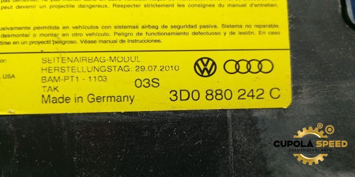 Airbag scaun dreapta 3D0880242C Volkswagen VW Phaeton 1 [2002 - 2008]