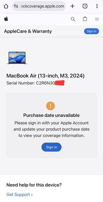 MacBook Air 13 M3 24/512 новый