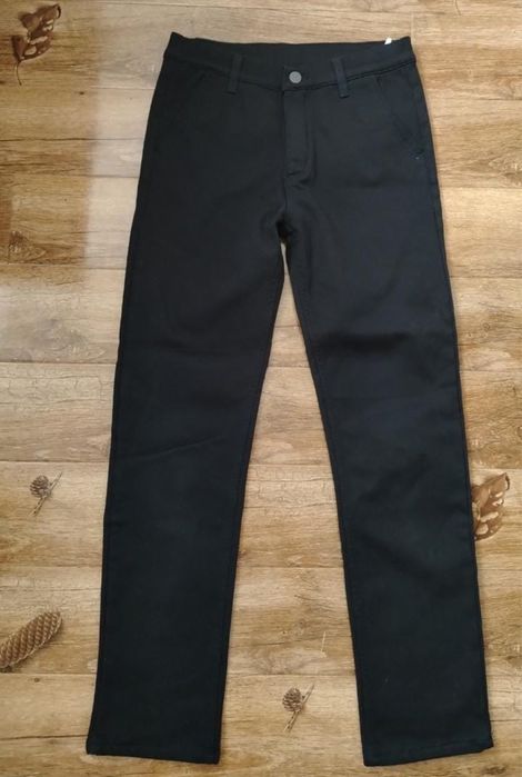 Pantaloni negri tip Chino-uComodor pentru baieti , marime 14 ani