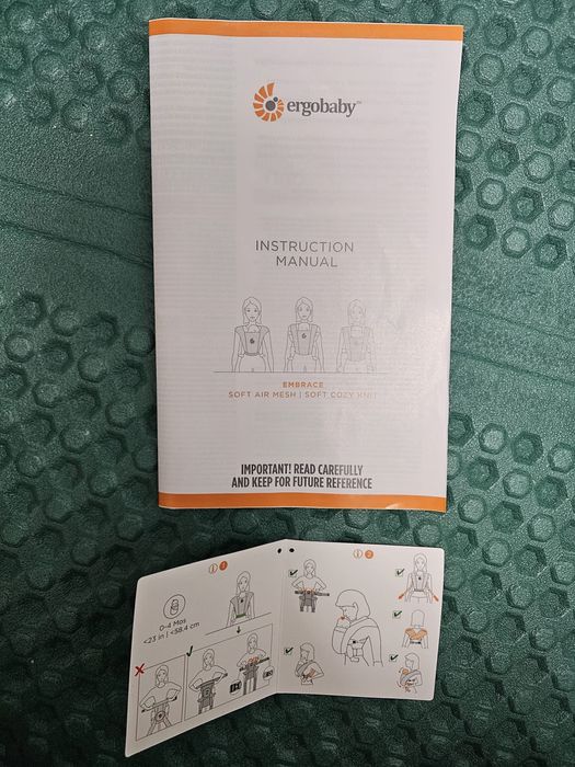 Sistem de purtare (marsupi) Ergobaby Embrace - Soft Air Mesh – ca nou